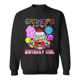 Grandpa Of The Birthday Girl Candyland Candy Birthday Party Sweatshirt | Mazezy