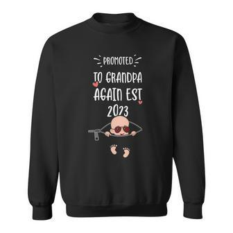 Grandpa Promoted To Grandpa Again Est 2023 - Pregnancy Sweatshirt | Mazezy CA