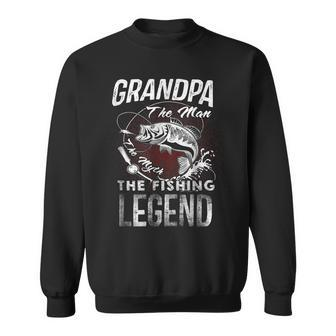 Grandpa The Man The Myth The Fishing Legend T Sweatshirt | Mazezy