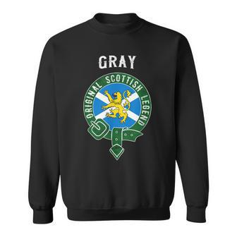 Gray Clan Scottish Legend Scotland Flag Belt Men Women Sweatshirt Graphic Print Unisex - Seseable