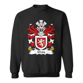 Gray Coat Of Arms - Family Crest Men Women Sweatshirt Graphic Print Unisex - Thegiftio UK