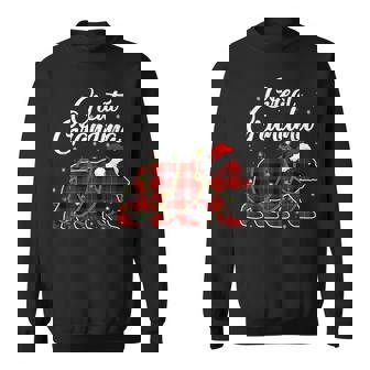 Great Grandma Bear Xmas Red Plaid Matching Christmas Pajamas Men Women Sweatshirt Graphic Print Unisex - Thegiftio UK