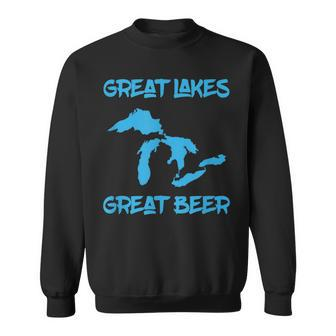 Great Lakes & Great Craft Beer In Michigan Men Women Sweatshirt Graphic Print Unisex - Thegiftio UK