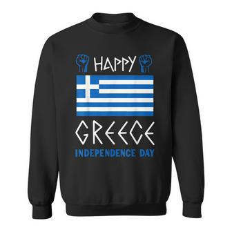 Greek Independence Day Greek Flag Patriotic Pride 25Th March Sweatshirt | Mazezy