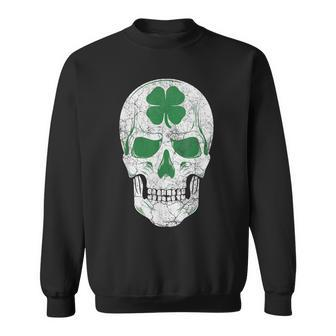 Green Shamrock Skull Irish Ireland St Patricks Day Gift Sweatshirt | Mazezy CA