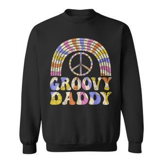 Groovy Daddy 70S Aesthetic Nostalgia 1970S Retro Hippie Dad Sweatshirt - Seseable