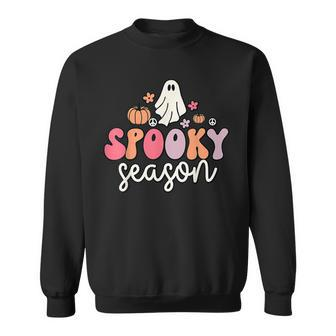 Groovy Ghost Spooky Season Halloween Costume Gifts Men Women Sweatshirt Graphic Print Unisex - Thegiftio UK