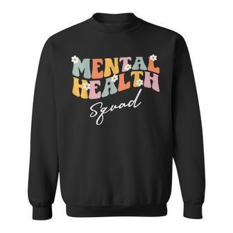 Groovy Mental Health Awareness Squad Sweatshirt | Mazezy
