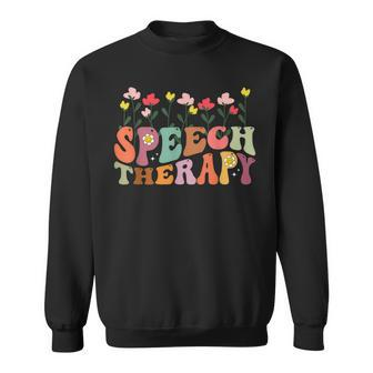 Groovy Speech Language Pathologist Slp Assistant Therapy Sweatshirt | Mazezy
