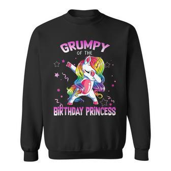 Grumpy Of The Birthday Party Princess Dabbing Unicorn Sweatshirt - Thegiftio UK