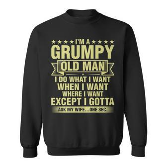 Grumpy Old Man Handle With Care Funny Grandpa Mens Aging Sweatshirt - Thegiftio UK