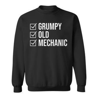 Grumpy Old Mechanic Funny Car Garage Auto Mechanic Grandpa Sweatshirt - Thegiftio UK