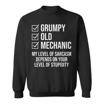 Grumpy Old Mechanic Funny Car Garage Auto Mechanic Grandpa V2 Sweatshirt - Thegiftio UK