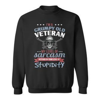Grumpy Old Veteran T | Men Women Sweatshirt Graphic Print Unisex - Seseable