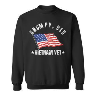 Grumpy Old Vietnam Vet Us Military Vetearan Men Women Sweatshirt Graphic Print Unisex - Seseable