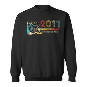 Guitar Lover 12 Years Old Gifts Vintage 2011 Limited Edition Sweatshirt - Seseable