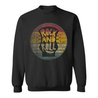 Guitar Rock And Roll Vintage Retro Style Musician Music Gift Sweatshirt - Seseable