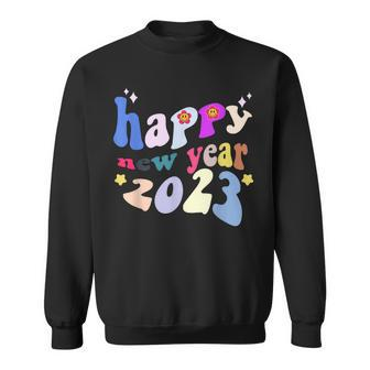 Guten Rutsch Ins Neue Jahr Groovy Fonts 2023 Sweatshirt - Seseable