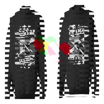 Guyanese And Trini Half Trinidad Half Guyana Flag Men Women Sweatshirt Graphic Print Unisex - Thegiftio