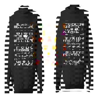 Halloween Alphabet Abcs Learning Kindergarten Teacher Hallo Men Women Sweatshirt Graphic Print Unisex - Thegiftio