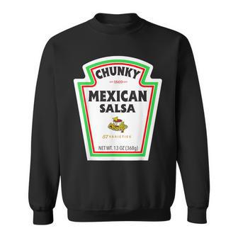 Halloween Matching Costume Chunky Mexican Salsa Bottle Label Men Women Sweatshirt Graphic Print Unisex - Thegiftio UK
