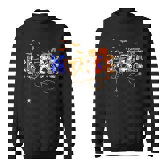 Halloween Nurse Nursing Cute Health Worker Halloween Pattern V17 Men Women Sweatshirt Graphic Print Unisex - Thegiftio