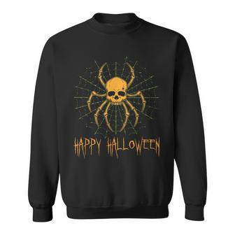 Halloween Spider Web Costume Skull Men Women Sweatshirt Graphic Print Unisex - Thegiftio UK