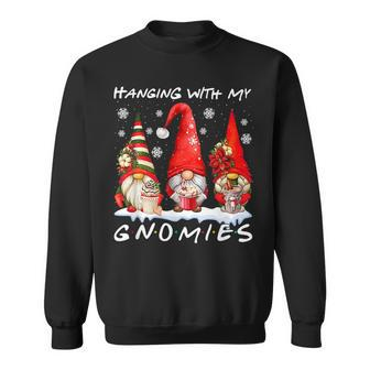 Hanging With My Gnomies Cute Gnomes Christmas Funny Holiday Men Women Sweatshirt Graphic Print Unisex - Seseable