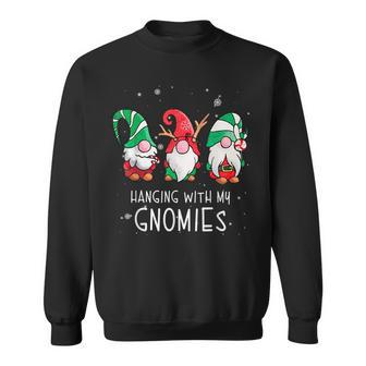 Hanging With My Gnomies Nordic Santa Gnome Christmas Pajama Men Women Sweatshirt Graphic Print Unisex - Thegiftio UK