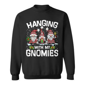 Hanging With My Gnomies Three Gnome Funny Christmas Gifts Men Women Sweatshirt Graphic Print Unisex - Thegiftio UK