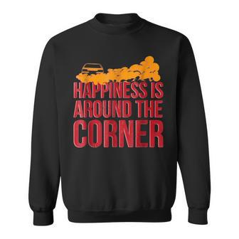 Happiness Is Around The Corner Autocross Racing Cone Sweatshirt | Mazezy