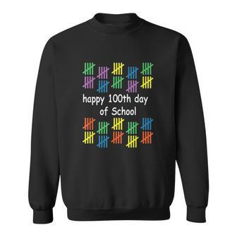 Happy 100Th Day Of School Teacher School Kids 100 Day Men Women Sweatshirt Graphic Print Unisex - Thegiftio UK