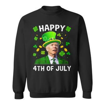 Happy 4Th Of July Confused Funny Joe Biden St Patricks Day Sweatshirt - Thegiftio UK