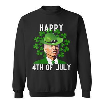 Happy 4Th Of July Confused Funny Joe Biden St Patricks Day V3 Sweatshirt - Seseable