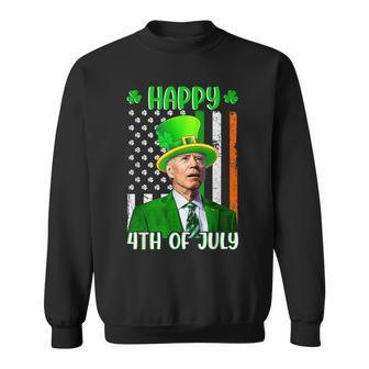 Happy 4Th Of July Joe Biden St Patricks Day Leprechaun Hat V106 Sweatshirt - Seseable