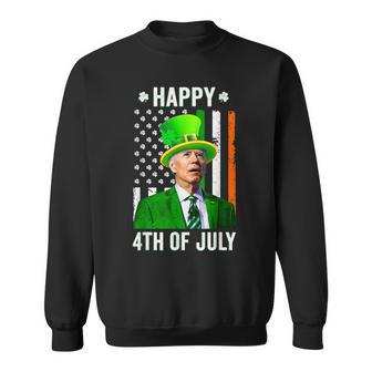 Happy 4Th Of July Joe Biden St Patricks Day Leprechaun Hat V14 Sweatshirt - Seseable