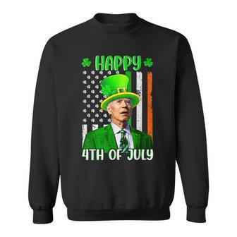 Happy 4Th Of July Joe Biden St Patricks Day Leprechaun Hat V38 Sweatshirt - Seseable