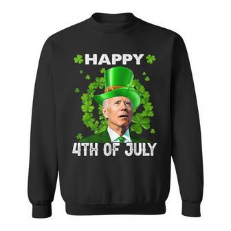 Happy 4Th Of July St Patricks Day Leprechaun Joe Biden Sweatshirt - Seseable