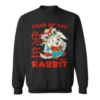 Happy Chinese New Year 2023 Year Of The Rabbit Dragon Suit Men Women Sweatshirt Graphic Print Unisex - Thegiftio UK