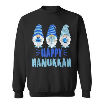 Happy Chrismukkah Christmas And Hanukkah Gnomes V3 Men Women Sweatshirt Graphic Print Unisex - Thegiftio UK