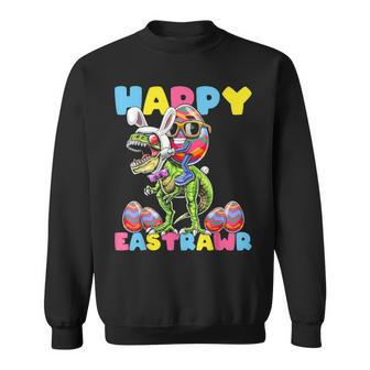 Happy Easter Bunny Dinosaur Egg Rabbit Ears Costume Gift Sweatshirt - Seseable