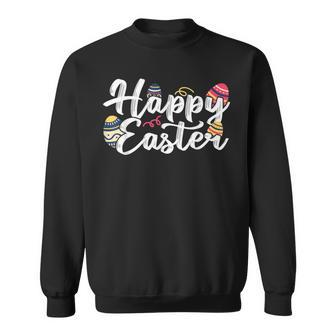 Happy Easter Bunny Egg Sayings Sweatshirt | Mazezy