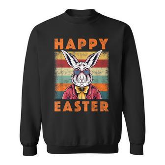 Happy Easter Bunny Retro Rabbit Kids Design Clothes Outfit Sweatshirt - Thegiftio UK