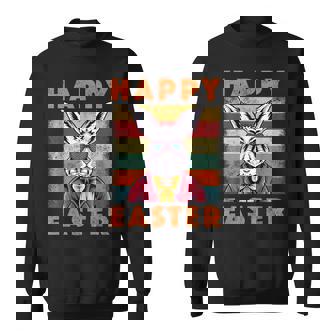 Happy Easter Bunny Retro Rabbit Kids Design Clothes Outfit Sweatshirt - Thegiftio UK