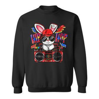 Happy Easter Cool Bunny Hip Hop Gift Baby Boy Kids Toddler Sweatshirt | Mazezy