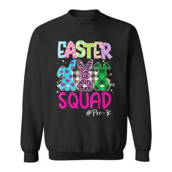 Happy Easter Day Leopard Bunnies Funny Easter Squad Outfit Sweatshirt - Seseable