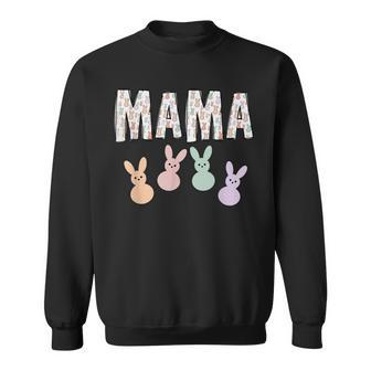 Happy Easter Mama Vibes Cute Bunny Gift Women Mom Mother Sweatshirt | Mazezy