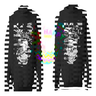 Happy Eastrawr T Rex Dinosaur Easter Bunny Eggs Costume Boys Sweatshirt - Thegiftio UK