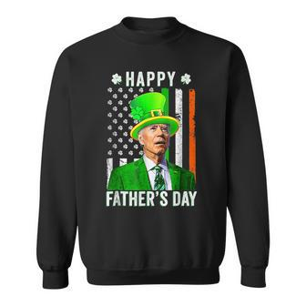 Happy Fathers Day Joe Biden St Patricks Day Leprechaun Hat Sweatshirt - Seseable