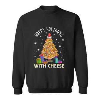 Happy Holidays With Cheese Shirt Cheeseburger Hamburger V9 Sweatshirt - Monsterry